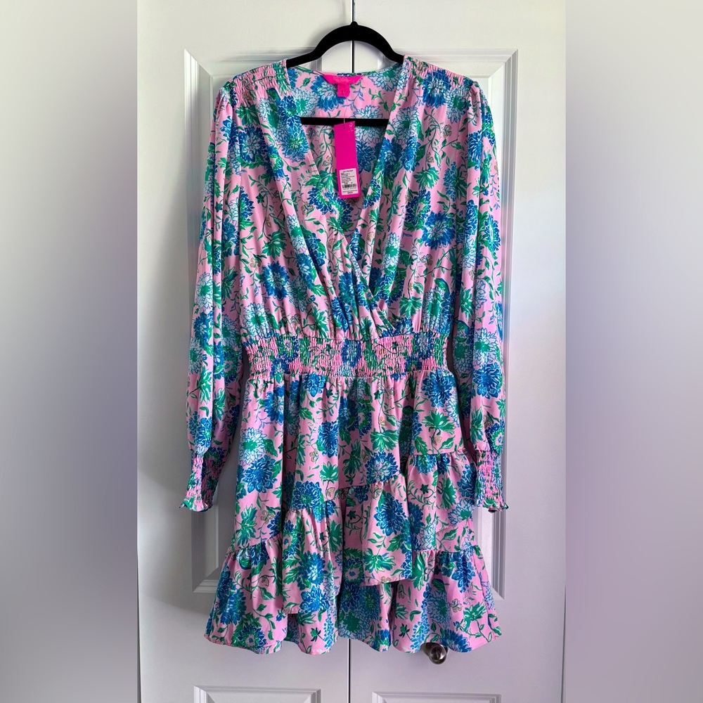 NWT LILLY PULITZER Cristiana Long Sleeve Stretch dress Size 14